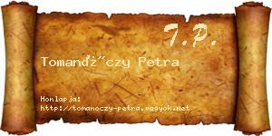 Tomanóczy Petra névjegykártya